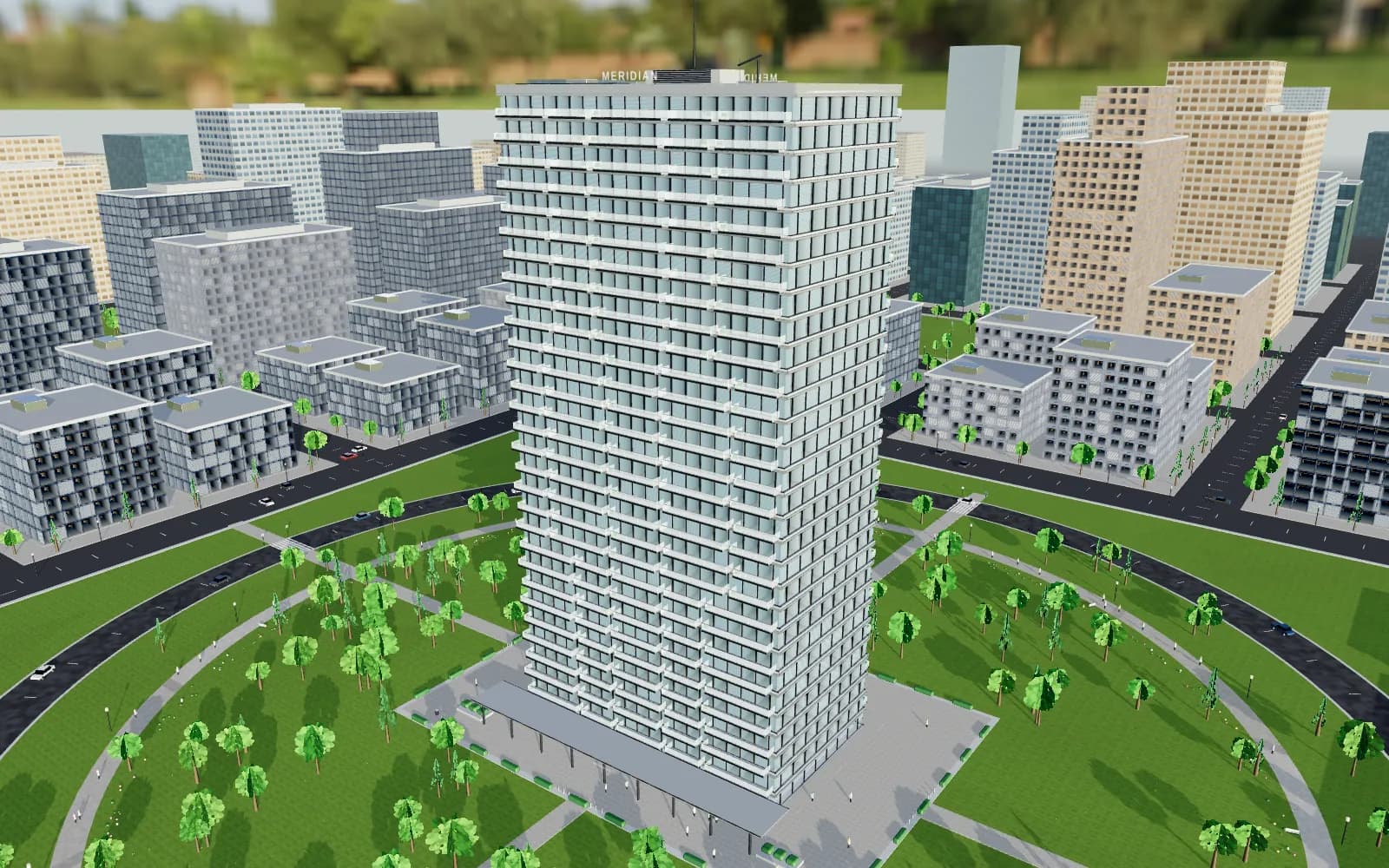 Meridian Tower, an interactive 3D residential tower